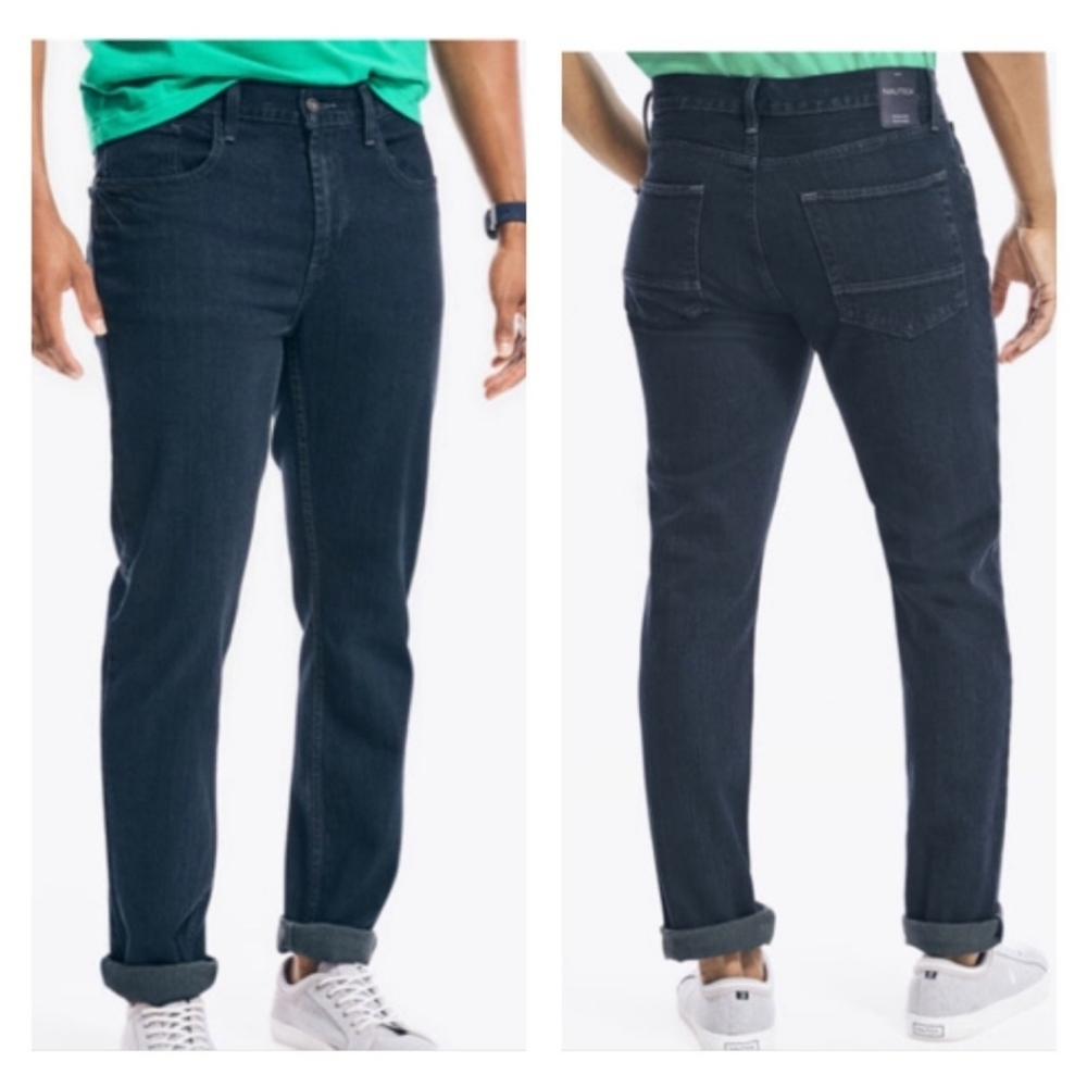 Nautica Men's Slim Fit Stretch Jeans - Dark Blue